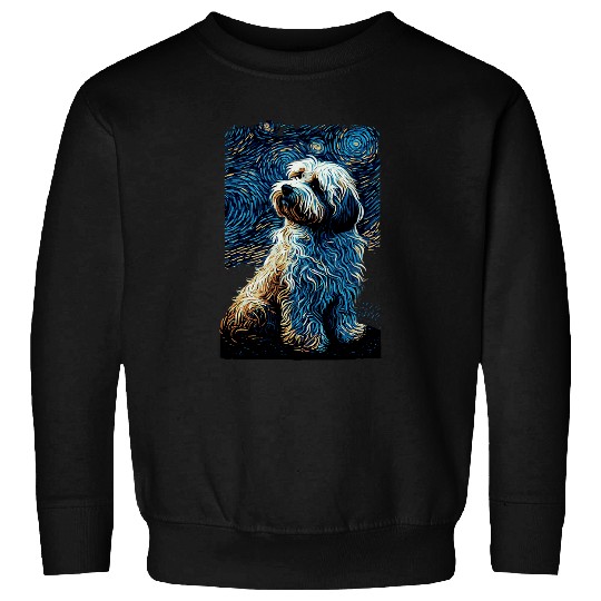 Havanese Dog Starry Night Sweatshirts