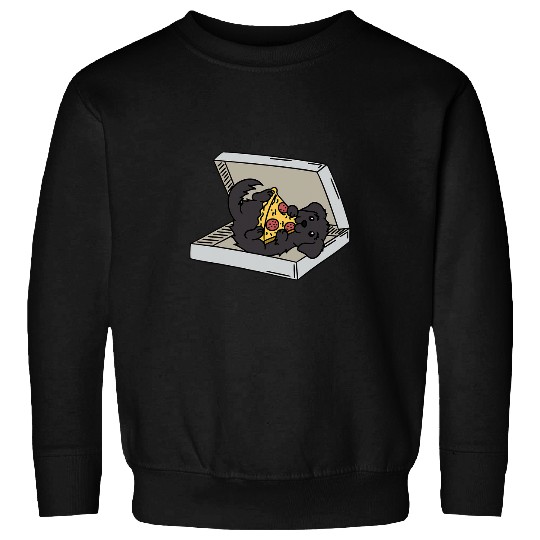 Pizza Lover Newfoundland Dog Funny Dog Sweatshirts