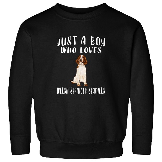 Discover Just A Boy Who Loves Welsh Springer Spaniel Sweatshirts