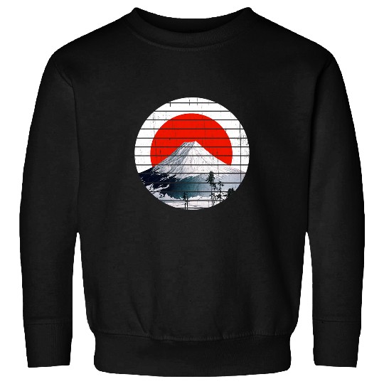Japan Japanese Art Flag Mount Fuji Tokyo Sweatshirts