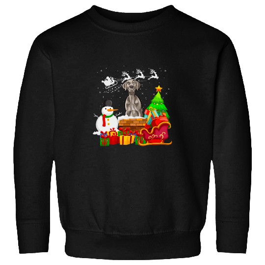 Weimaraner Funny Christmas Dog 1 Sweatshirts