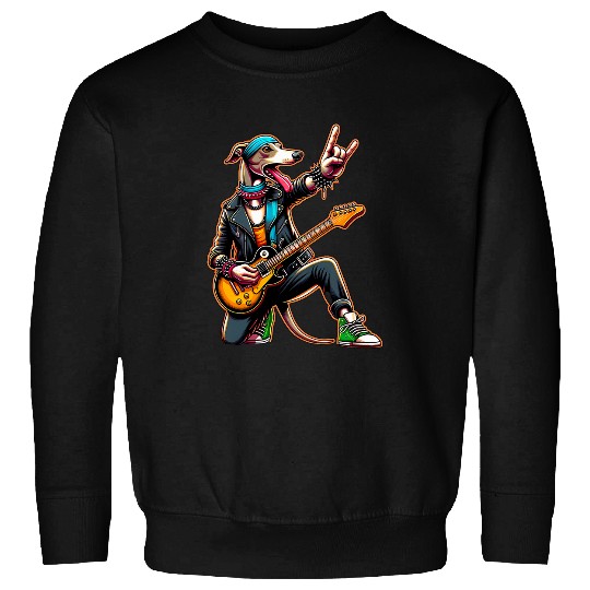 Rock Sign Punk Guitarist Italian Greyhound Dog Sweatshirts