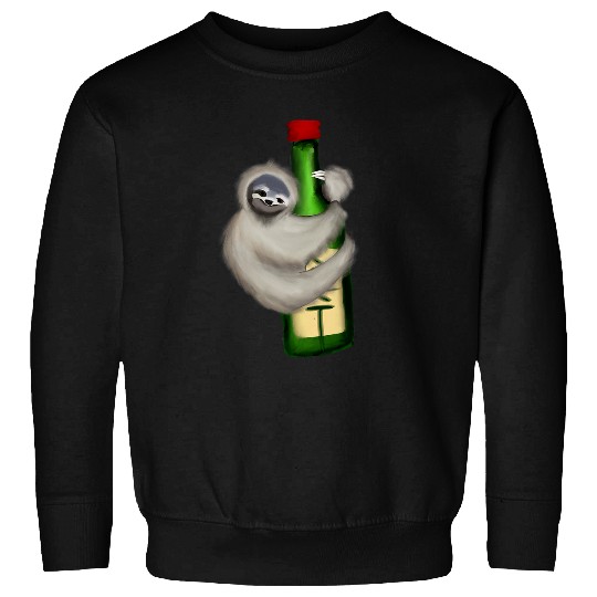 Sloth Climbing Soju Bottle Sweatshirts