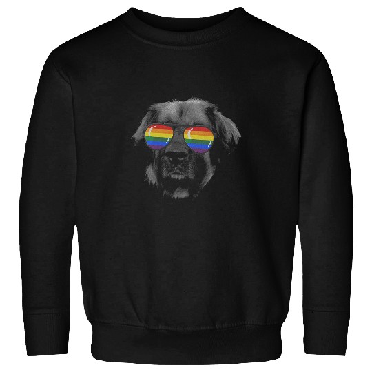 Pride Month leonberger Rainbow Flag Sweatshirts