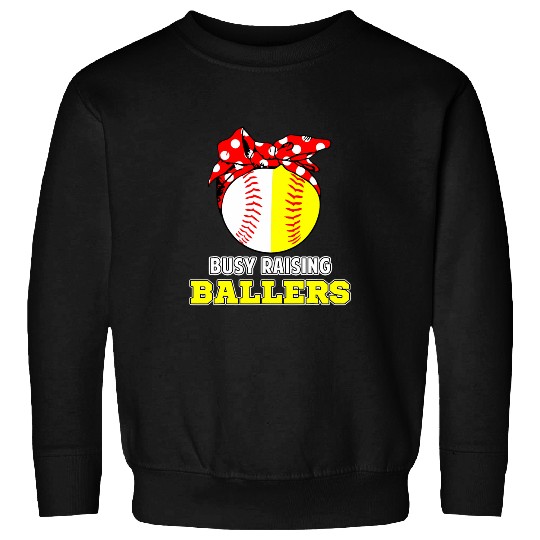 Discover Baseball Softball Gamer Mom Bandana Ball Busy Raising Baller Sweatshirts