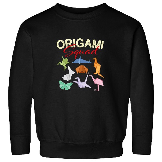 Origami Squad Origamist Japanese Culture Paper Folding Art Sweatshirts