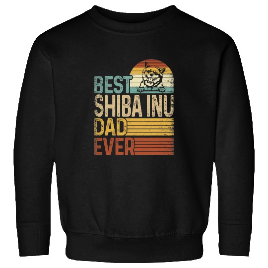 Discover Dog Shiba Inu bests Shiba Inu Dad Ever Retro vintages Fathers Day Sweatshirts