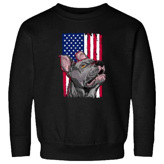 Pit bull Terrier Dog Lovers American USA Flag Sweatshirts