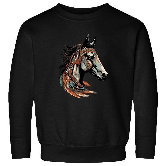 Native American Horse Totem Sweatshirts