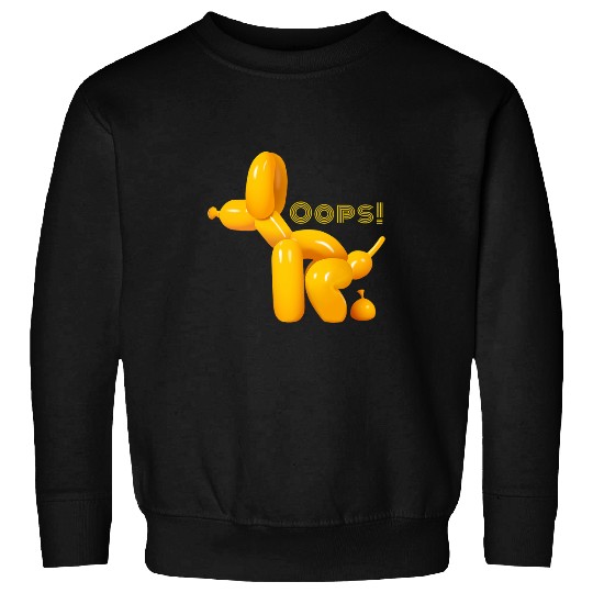 Oops Pop Art Balloon Dog Pooping Sweatshirts