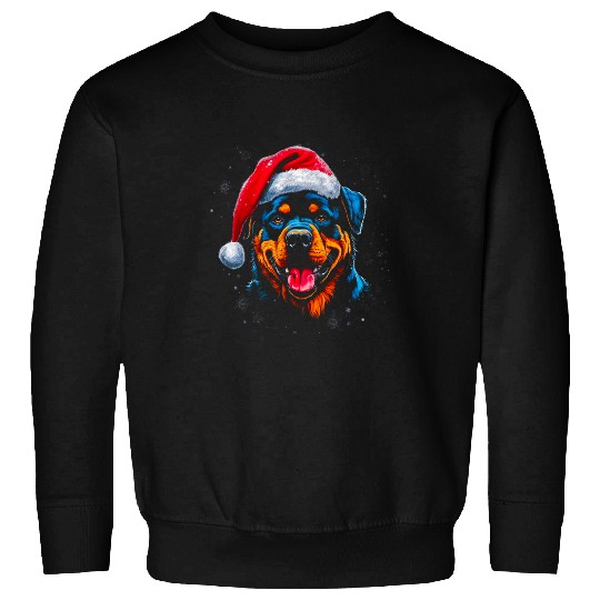 Pop Art Design Rottweiler Dog Christmas Sweatshirts