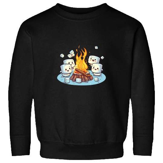Smore Marshmallow Funny Smores Camper Camping Kawaii Sweatshirts