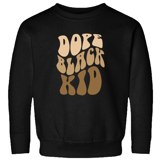 Retro DOPE BLACK KID I Am Little American History For Me Boy Sweatshirts