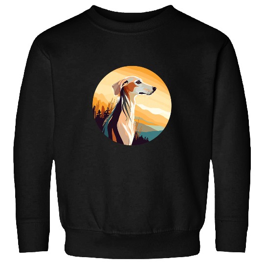 Saluki Persian Greyhound Dog Breed Dog Design Funny 1 Sweatshirts