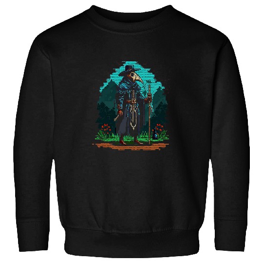 Discover Pixelated 16 Bit Digitized Plague Doctor Retro vintages Pixel 2 Sweatshirts