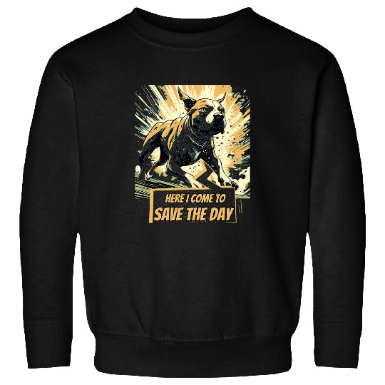 Pitbull Pit bull comics style Sweatshirts