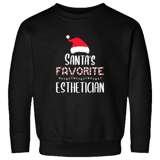 Santas Favorite Esthetician Pajamas Christmas Xmas Sweatshirts