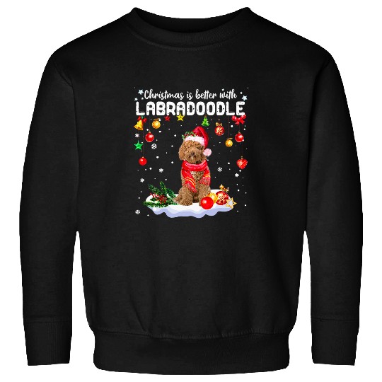 Santa Labradoodle Christmas Ornament Decoration Xmas Sweatshirts