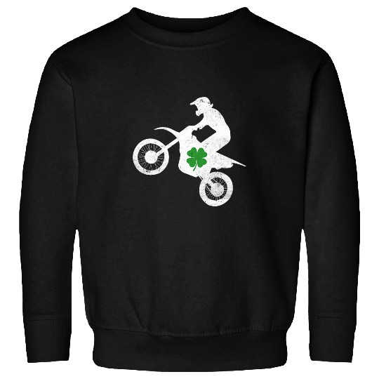 St Patricks Day Motocross Mx Dirt Bike Lover Sweatshirts