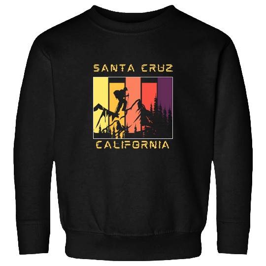 SantaCruz CA Distressed Design Mountain Hiking and Climbing Sweatshirts