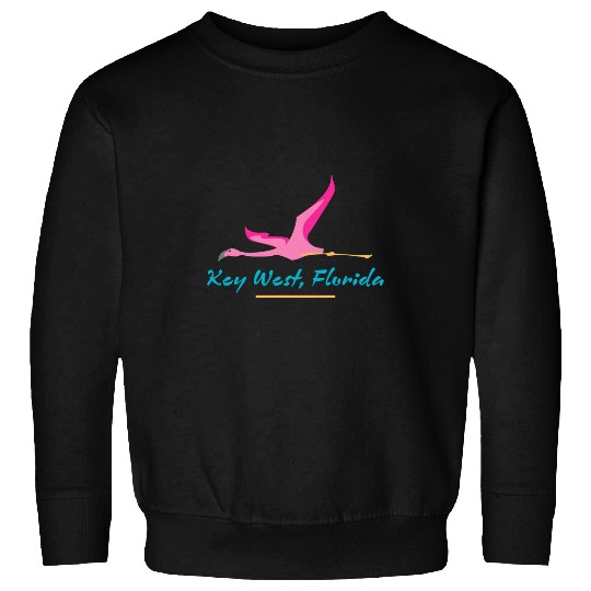 Key West Florida Art Deco Flamingo Design Sweatshirts