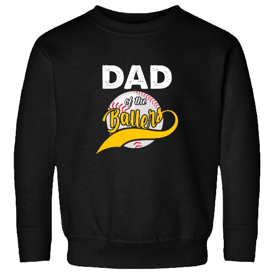 Mens Baseball Dad of Ballers vintages Fathers Day Novelty Sweatshirts