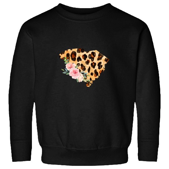 South Carolina Map Flowers Tee Vacations Camping Hiking Sweatshirts