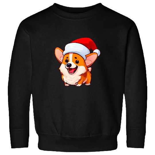 Santa Corgi Dog Dad Mom Boy Girl Christmas 1 Sweatshirts