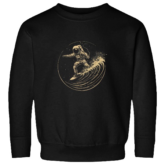 Surfing Astronaut funny design Sweatshirts