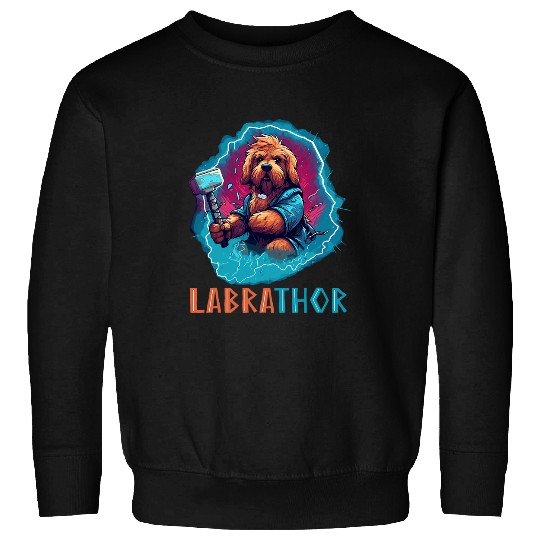 LabraThor Labrador Retriever Thor Dog Hammer Lightning Norse Sweatshirts