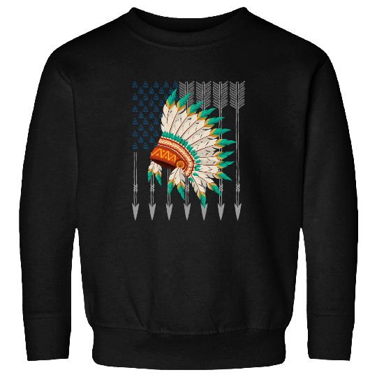 Native American Pride USA Flag 3 Sweatshirts