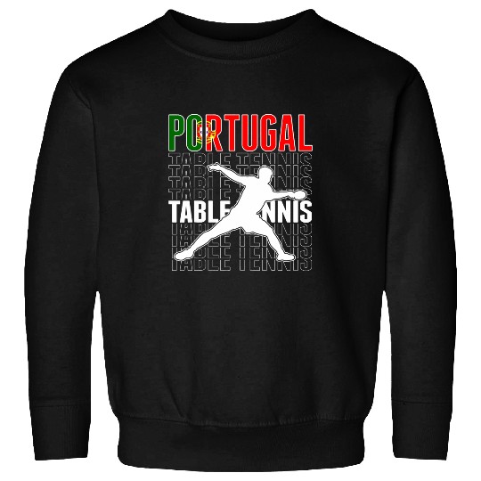 Portugal Table Tennis Fans Jersey Portuguese Flag Ping Pong 2 Sweatshirts