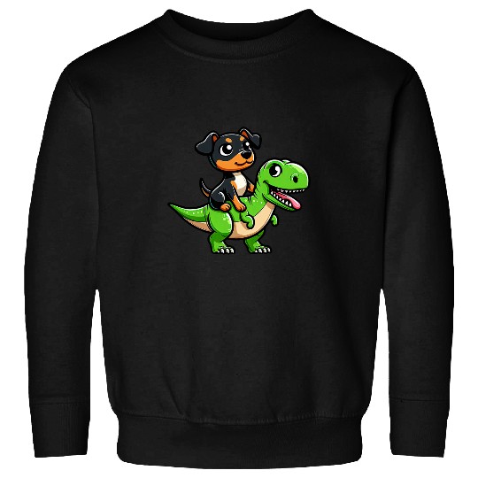 Miniature Pinscher TRexs Dinosaur Funny Dog Tyrannosaurus Sweatshirts