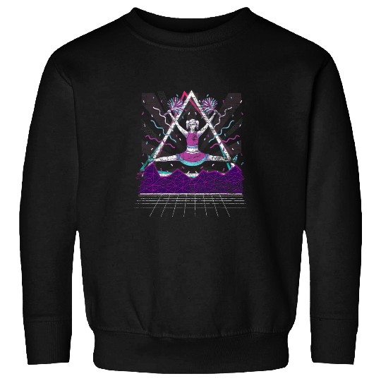 Synthwave 90s Art Vaporwave Cheerleading Cheerleader Sweatshirts