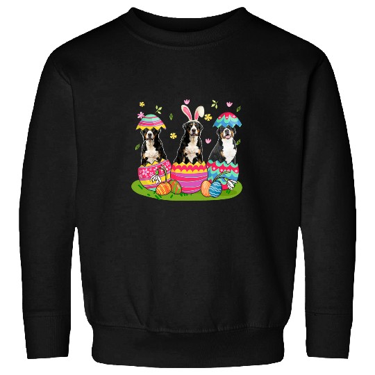 Three Bunny Greater Swiss Mountain Inside Easter Egg Happy Sweatshirts