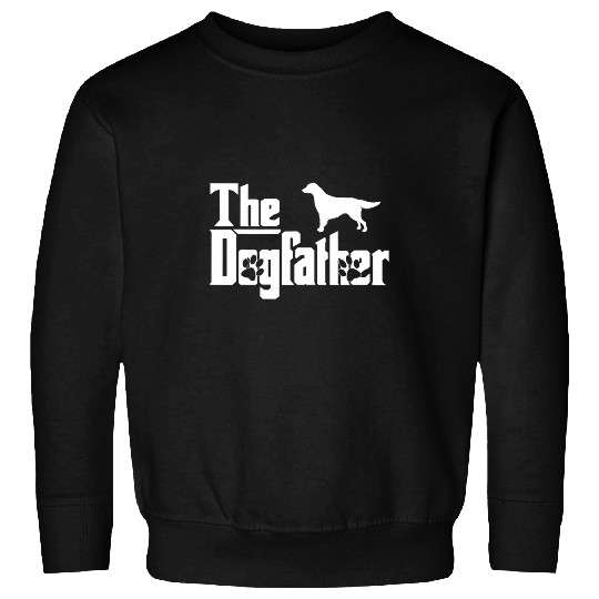 The Dogfather FlatCoated Retriever Funny Dog Owner Sweatshirts