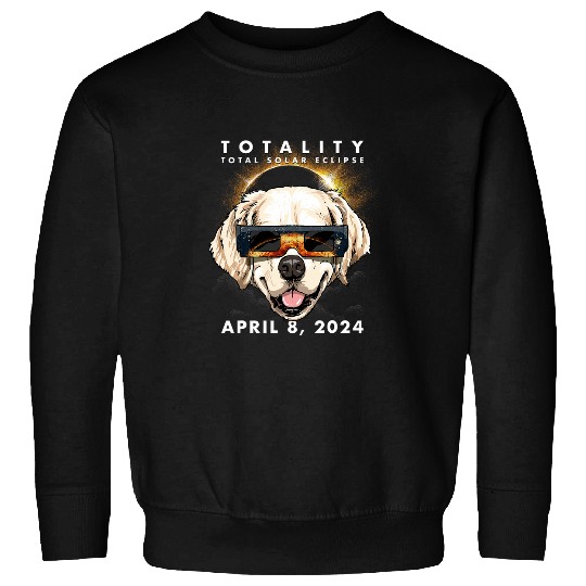 Solar Eclipse 2024 Golden Retriever Dog Sweatshirts