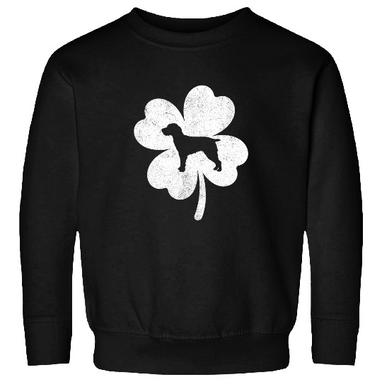 St Patricks Day German Wirehaired Pointer Lucky Shamrock Dog Sweatshirts