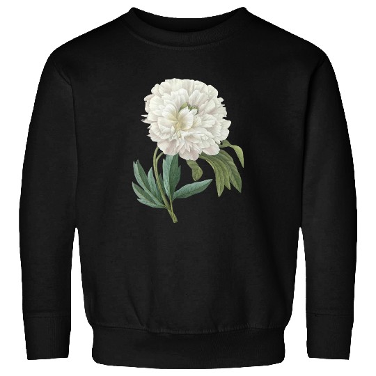 PierreJosephRedoute White Peony Paint Flower Gardener Sweatshirts