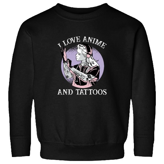 Kawaii Otaku I Love Anime And Tattoos Manga Weeb Sweatshirts