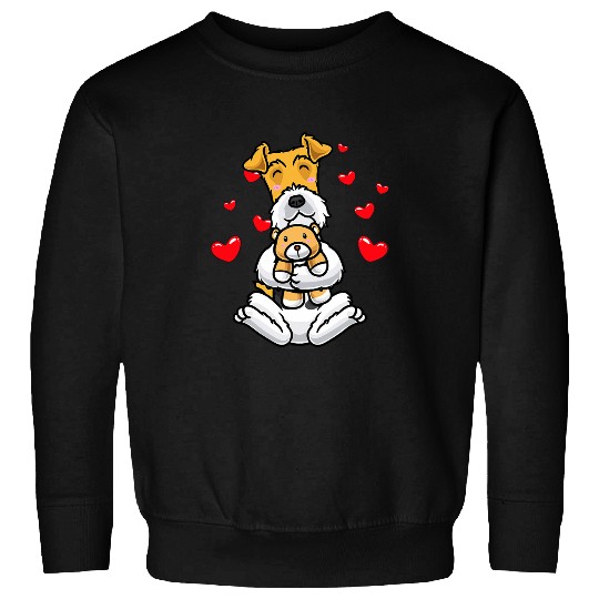 Kawaii Fox Terrier Dog Stuffed Animal Wire Fox Terrier Sweatshirts