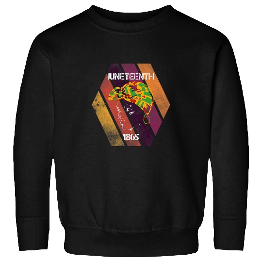 Juneteenth Women Wear Kente Scarf Celebration Novelty Africa Sweatshirts