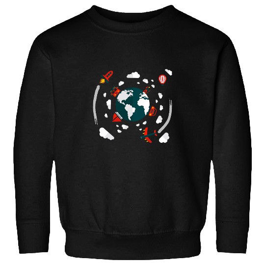 Discover Aviation Fathers Day Pilot Dad Airplane Husband Travel 22 Sweatshirts