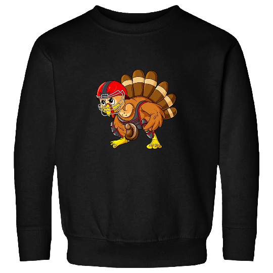 Thanksgiving Turkey Baseball Catcher Softball Player Boy Kid Sweatshirts