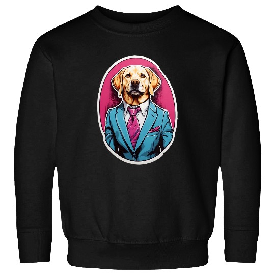 Labrador Formalwear Yellow Lab in Suit and Tie Dog Sweatshirts