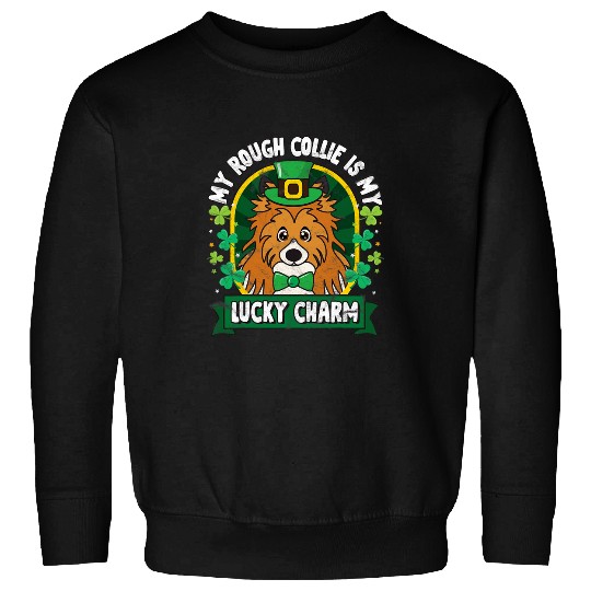 Rough Collie St Patricks Lucky Charm Mom Dad Gift Sweatshirts