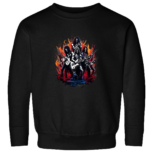 Rock Band Jam Sessions Inspiration Graphic Design Art Cool Q Sweatshirts
