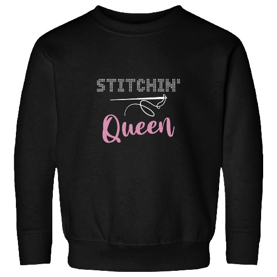 Stitchin Queen Cross Stitch Needlepoint Art XStitching Sweatshirts