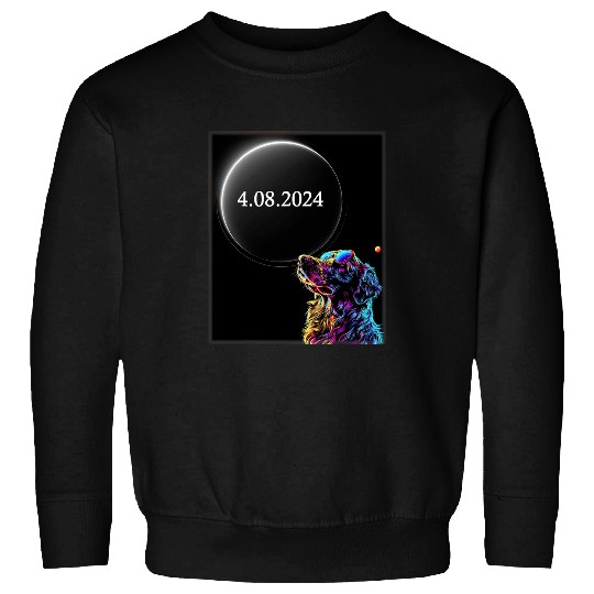 Total America Eclipse 4 08 24 FlatCoated Retriever Dog Sweatshirts