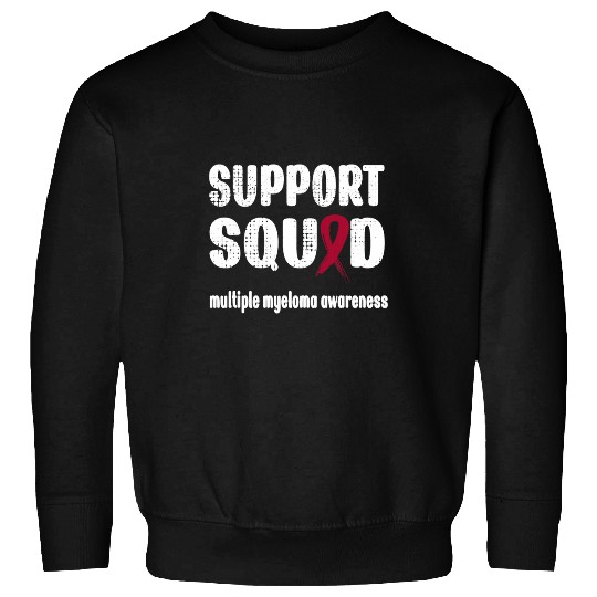 Support Squad Multiple Myeloma Warrior Burgundy Ribbon Sweatshirts